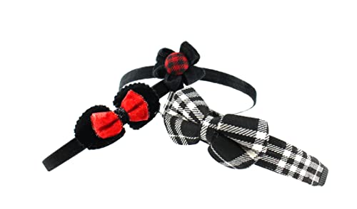 3 Stück Haarreifen schwarz Haarreif kariert Haarband Damen Stirnband Mädchen Headband checked von Bling Company