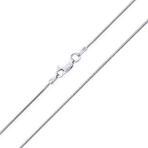 Bling Jewelry Flexibles Starkes 1,5MM .925 Sterling Silber Magisches 8 Seitiges Schlangenkettchen Für Frauen Und Männer 16 Zoll von Bling Jewelry