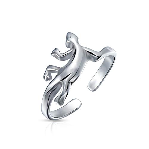 Garten Reptil Geko Eidechse Form Midi-Zehe-Ring Für Frauen Für Teenager Poliert .925 Silber Sterling Einstellbar von Bling Jewelry
