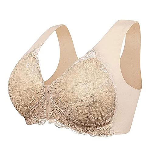 Blingko BH Damen Ohne Bügel Große Größen 120b Soft Bra Push Up BH Rutschfester Klassisch Bra Büstenhalter mit Bügel Sportbhs Damen Vintage Low Cut Büstenhalter Gym Clothes Women von Blingko