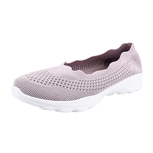 Blingko Stoffschuhe Damen Weiß Sportschuhe Laufschuhe Turnschuhe Fitness Straßenlaufschuhe Outdoor Fitness Sneakers Casual Slip Tennis Schuhe Bequeme Schuhe Damen Schuhe Damen Sneaker von Blingko