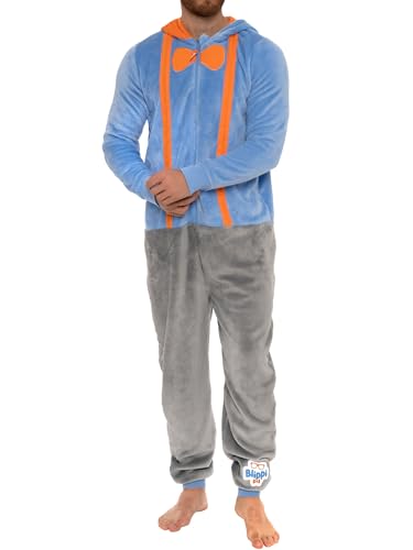 Blippi Onesie | Schlafoveralls Für Herren | Geschenke Für Männer | Größen S bis XX-Large | Blau X-Large Blippi Onesie | Schlafoveralls Für Herren | Geschenke Für Männer | Größen S bis XX-Large | Blau X-Large von Blippi