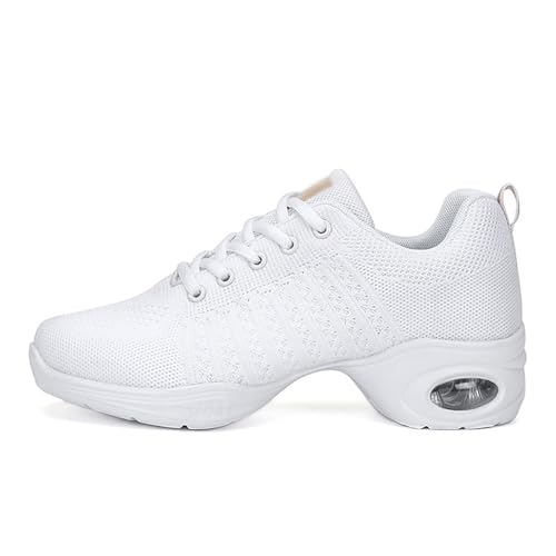 Cheer Schuhe Damen Tanzschuhe Jazz Tanzsneaker Leicht Atmungsaktiv Sportschuhe Geteilte Sohle Luftkissen Modern Tanzschuhe Plattform Schuhe für Yoga Fitness Gymnastik Training von Blissbuilt