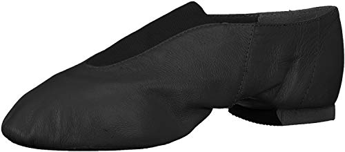 Bloch Dance Jazz Schuhe für Damen, super stark, elastisch, zum Hineinschlüpfen, hohe Haltbarkeit, Neopren-Stretch-Satin, Gummi-Spaltsohle, Leder, Flexibilität Tanzen, 9,5 Damen, Schwarz, 36 EU von Bloch