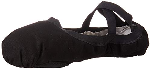 Bloch Dance Damen Ballettschuh/Slipper aus elastischem Segeltuch, Geteilte Sohle, schwarz, 33 EU von Bloch