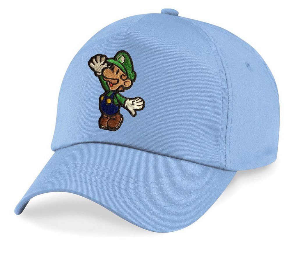 Blondie & Brownie Baseball Cap Kinder Luigi Stick Patch Klempner Super Retro Konsole One Size von Blondie & Brownie