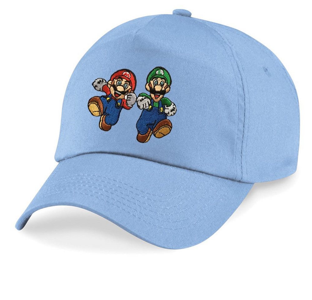 Blondie & Brownie Baseball Cap Kinder Mario und Luigi Stick Patch Super Retro Konsole One Size von Blondie & Brownie