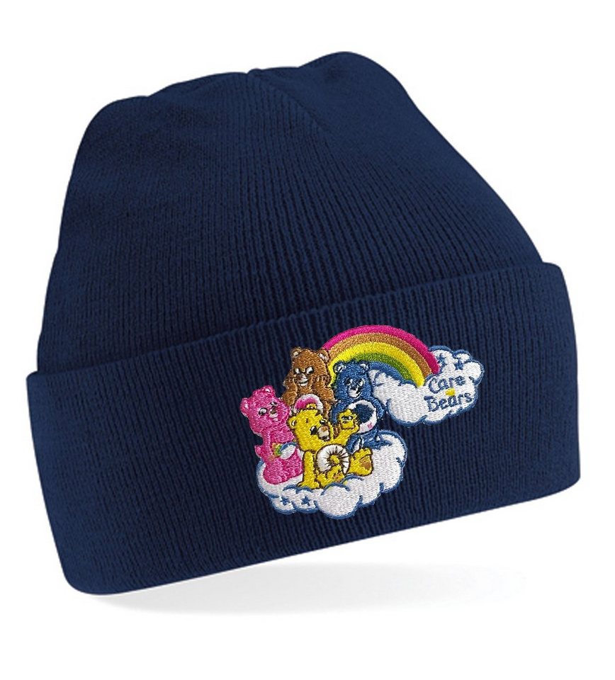 Blondie & Brownie Beanie Unisex Erwachsenen Mütze Glücksbärchis Care Bears Patch Stick von Blondie & Brownie