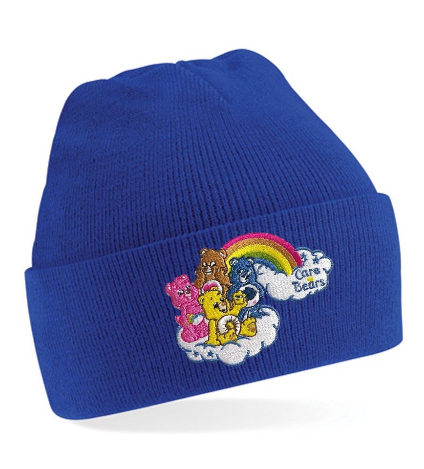 Blondie & Brownie Beanie Unisex Erwachsenen Mütze Glücksbärchis Care Bears Patch Stick von Blondie & Brownie