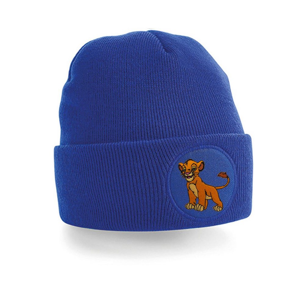 Blondie & Brownie Beanie Unisex Erwachsenen Mütze Simba Stick Patch Lion König der Löwen Nala von Blondie & Brownie