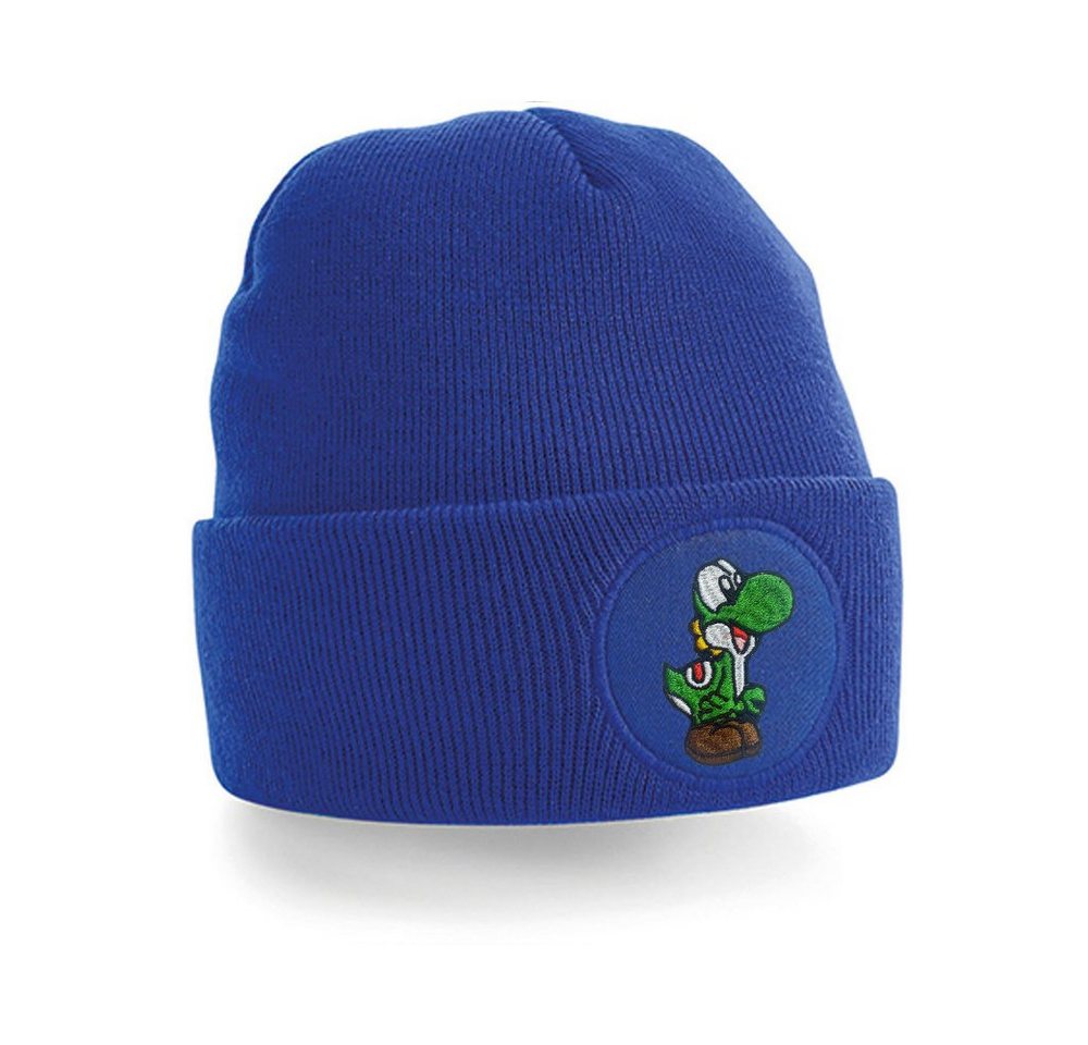 Blondie & Brownie Beanie Unisex Erwachsenen Mütze Yoshi Baby Stick Mario Super Retro Konsole von Blondie & Brownie