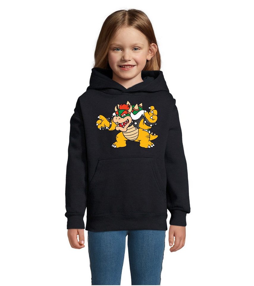 Blondie & Brownie Hoodie Kinder Bowser Mario Yoshi Luigi Game Gamer Gaming Konsole Retro mit Kapuze von Blondie & Brownie