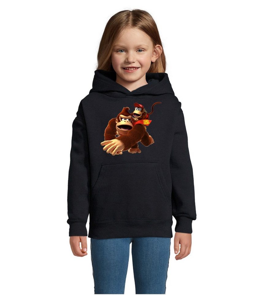 Blondie & Brownie Hoodie Kinder Donkey Diddy Kong Spiele Konsole Super Retro mit Kapuze von Blondie & Brownie