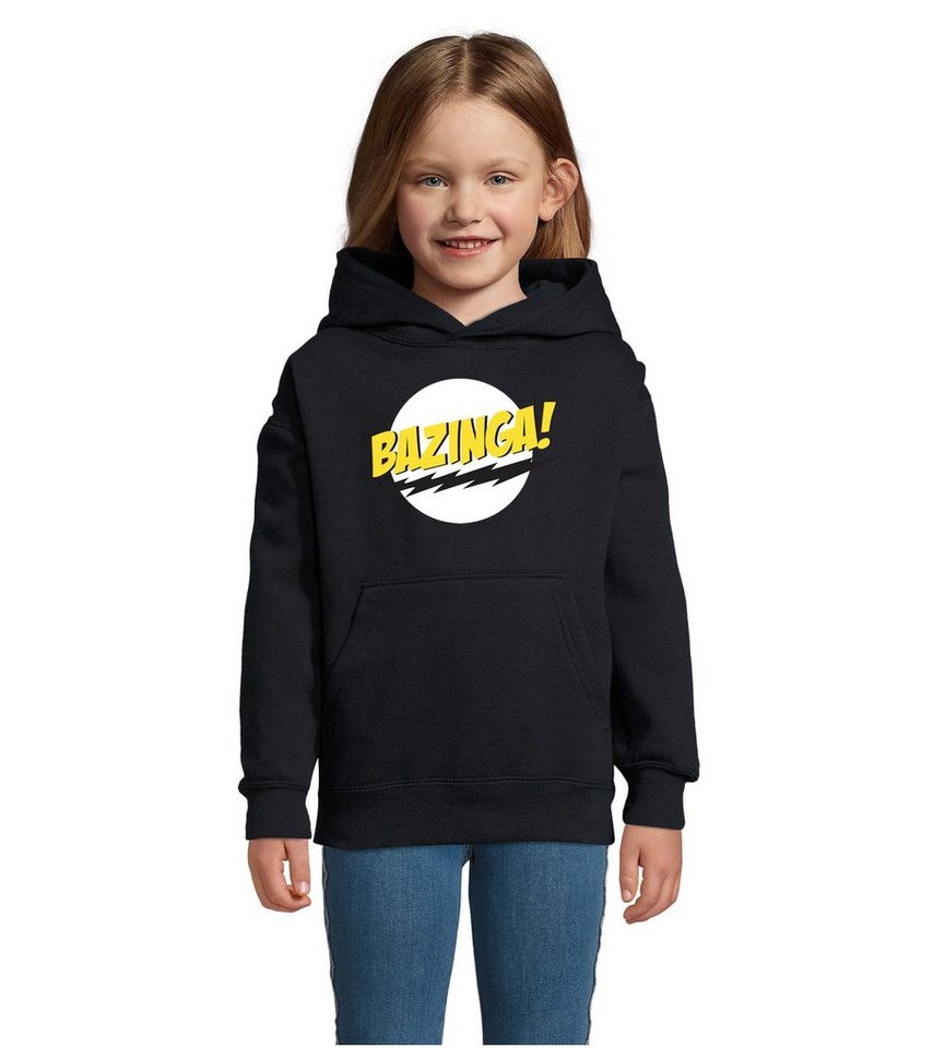 Blondie & Brownie Hoodie Kinder Jungen & Mädchen Bazinga Logo Sheldon Big Bang Theorie mit Kapuze von Blondie & Brownie