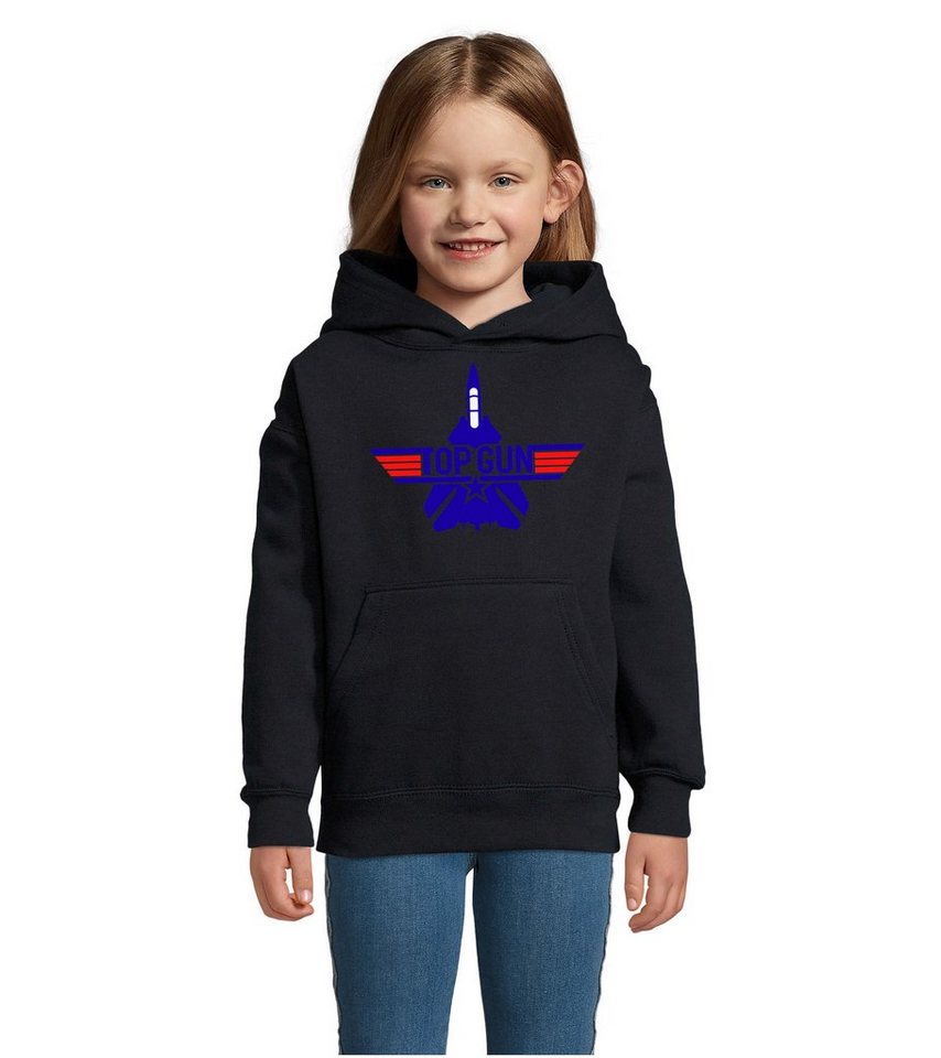 Blondie & Brownie Hoodie Kinder Jungen & Mädchen Top Gun F-14 Tomcat 80s 90s Vintage Film Kino mit Kapuze von Blondie & Brownie