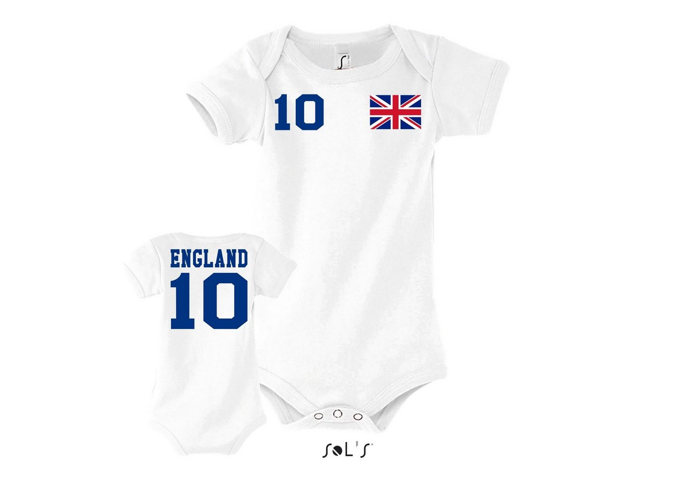 Blondie & Brownie Strampler Kinder Baby England United Kingdom EM Sport Trikot Fußball Meister WM von Blondie & Brownie