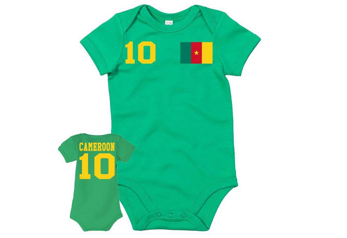 Blondie & Brownie Strampler Kinder Baby Kamerun Afrika Cup Sport Trikot Fußball Meister WM von Blondie & Brownie