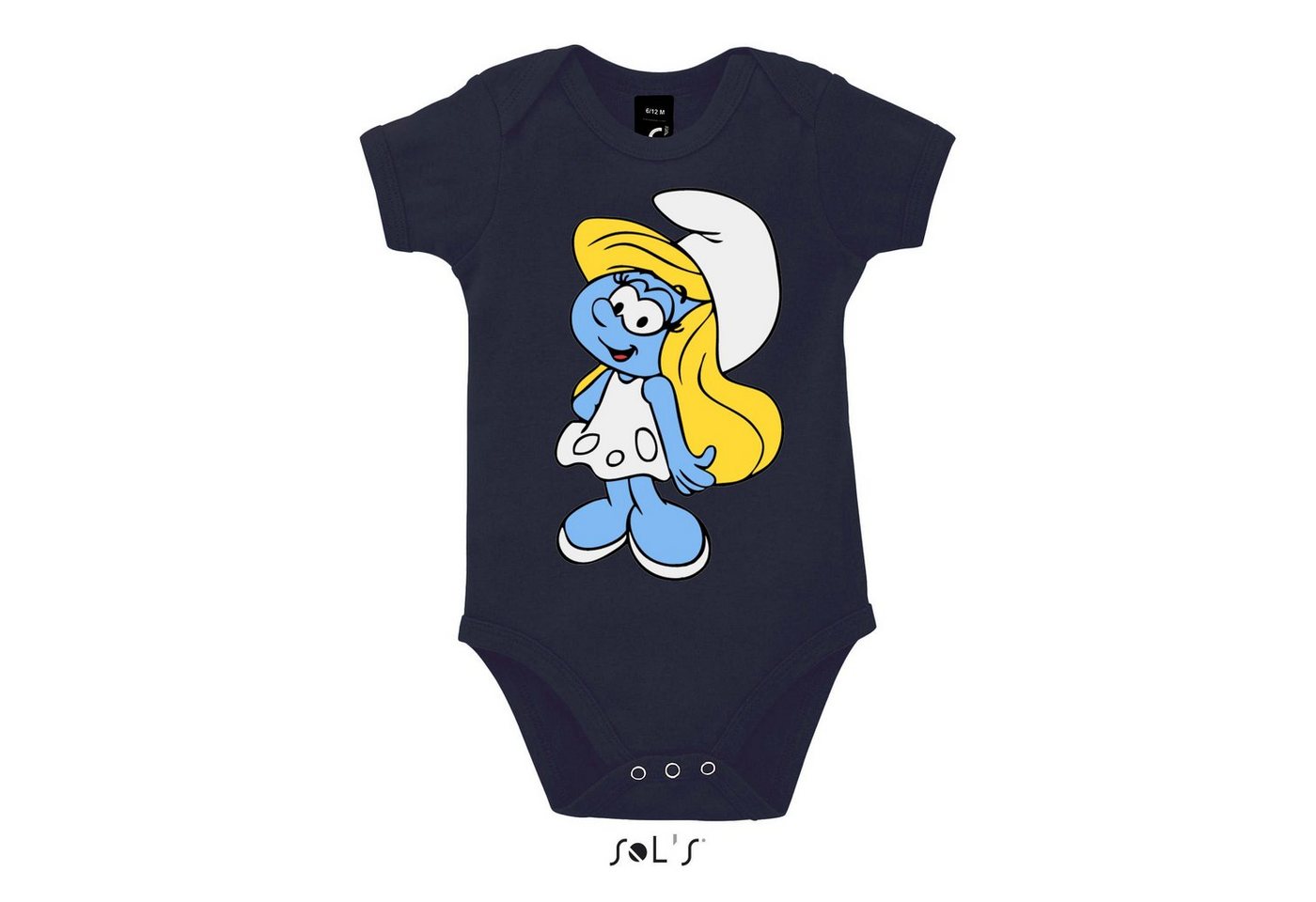 Blondie & Brownie Strampler Kinder Baby Schlumpfine Schlümpfe Papa Schlumpf Schlumpfhausen Smurf von Blondie & Brownie