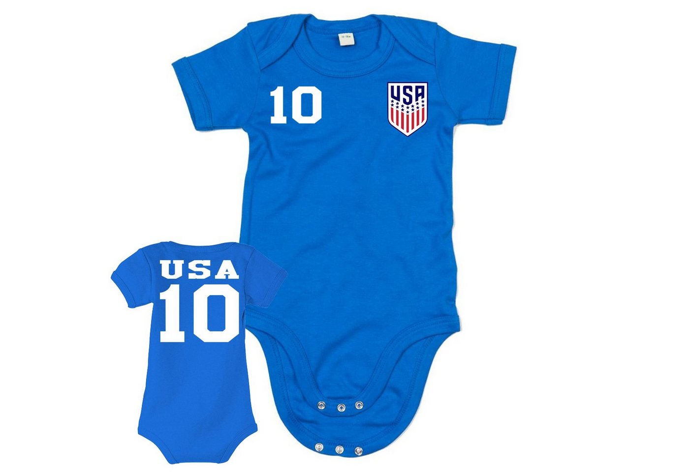 Blondie & Brownie Strampler USA Kinder Baby Vereinigte Staaten Sport Trikot Fußball WM Copa von Blondie & Brownie