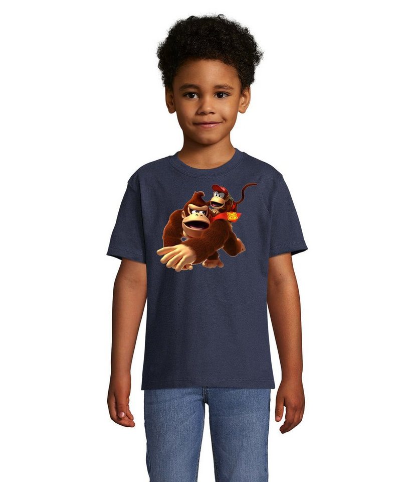 Blondie & Brownie T-Shirt Kinder Donkey Diddy Kong Spiele Konsole Nerd Super Retro von Blondie & Brownie