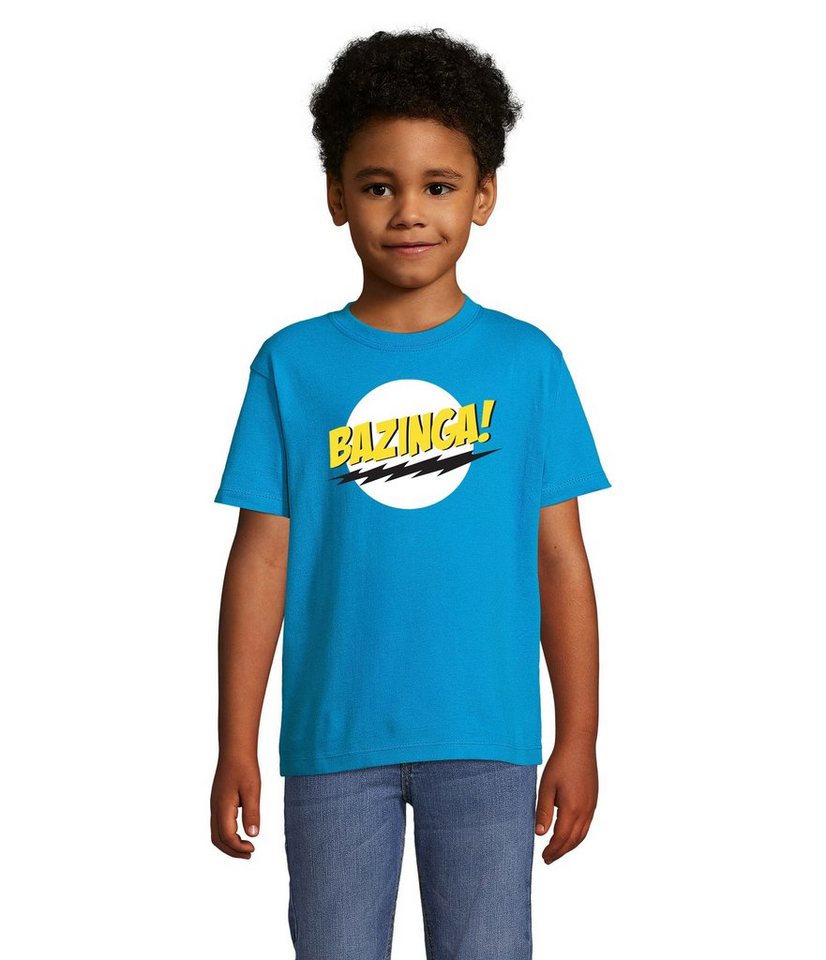 Blondie & Brownie T-Shirt Kinder Jungen & Mädchen Bazinga Logo Sheldon Big Bang Theorie in vielen Farben von Blondie & Brownie