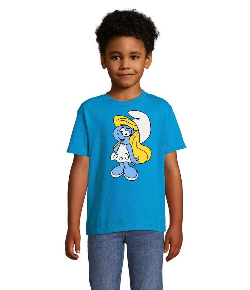 Blondie & Brownie T-Shirt Kinder Schlumpfine Schlumpf Schlumpfhausen Papa Schlumpf Smurf von Blondie & Brownie