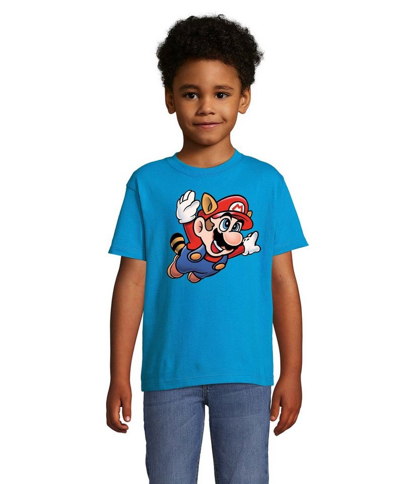 Blondie & Brownie T-Shirt Kinder Super Mario 3 Fligh Retro Konsole von Blondie & Brownie