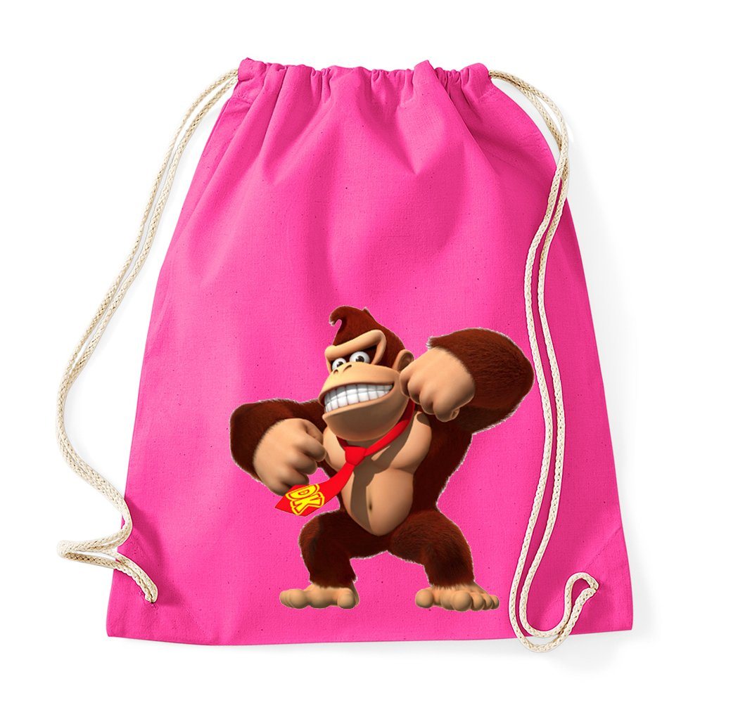 Blondie & Brownie Turnbeutel aus Baumwolle Donkey Kong Gorilla Affe Retro Konsole von Blondie & Brownie