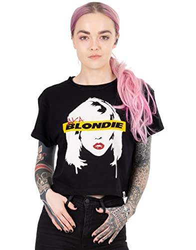 Blondie croppte T-Shirt Frauen Damen aka Band Black Crop Top M von Blondie