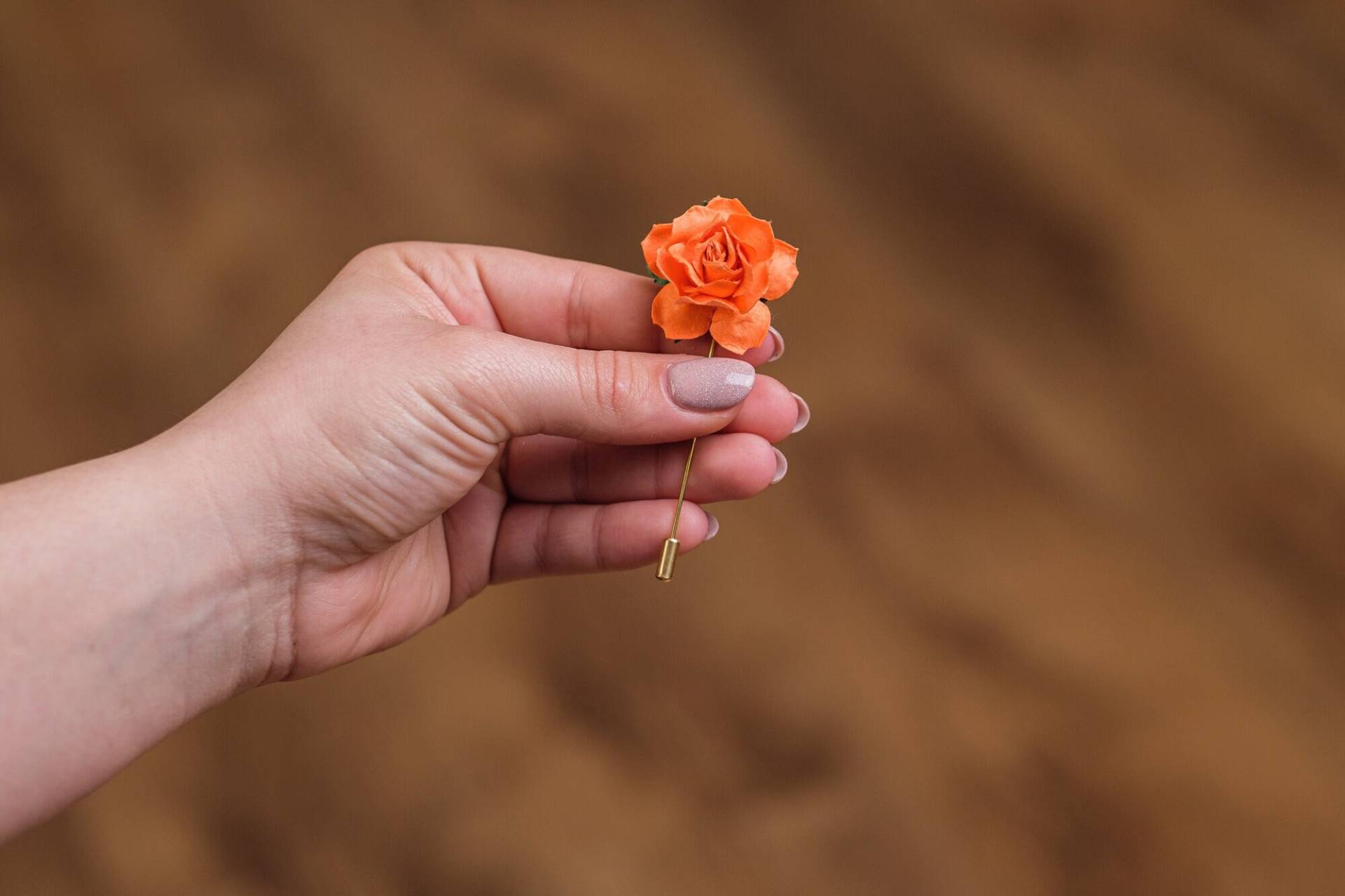 Blühender Blumenstick Pin in Orange Und Vielen Anderen Farben Erhältlich, Vater Der Braut Anstecknadel Für Hochzeit, Elegante Gentlemen Brosche von BloomLapelPins