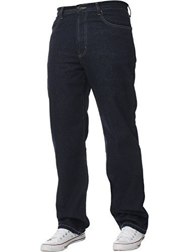 Blue Circle Herren gerades Bein Einfach schwer Works Jeans Denim Hose alle Hüfte große Größen erhältlich in 4 Farben - Indigo Wash, 34W x 30L von Blue Circle