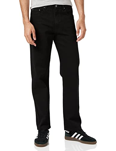 Enzo Herren Straight Jeans BCB5, Schwarz (Black), 36L von Enzo