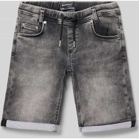 Blue Effect Relaxed Fit Jeansshorts mit Label-Patch in Black, Größe 140 von Blue Effect