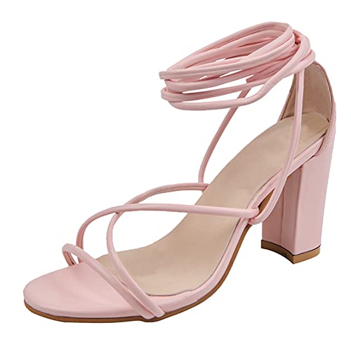 Sommerschuhe Damen Sandalen Damen Sommer Bequem Damen Sommer Sandale Sandalen Slides Für Damen Keilabsatz Sandalen Damen Sommerschuhe Damen 2023 Rosa 40 von Bluelucon