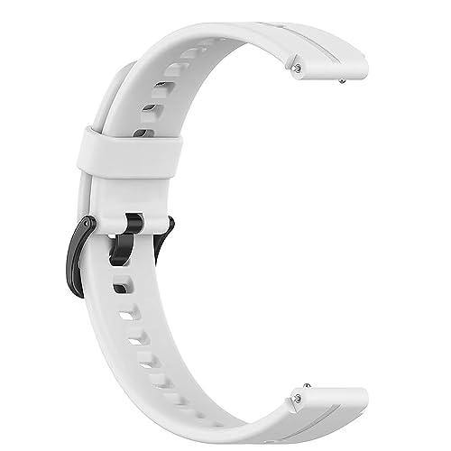 Blueshaweu Weiches Silikon Ersatzarmband Kompatibel mit DIGEEHOT H39R / HENGTO H39PLUS Smartwatch, 16mm Armband für Jungen und Mädchen (weiß) von Blueshaweu