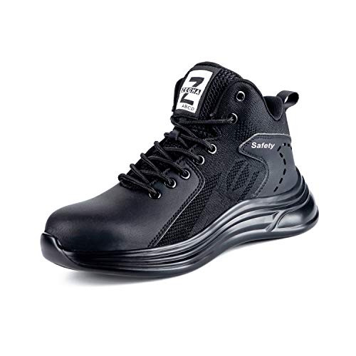 Blueskyli Sicherheitsschuhe Herren Damen Arbeitsschuhe S3 Leicht Sportlich Hoch Sicherheitsstiefel Atmungsaktiv Stahlkappenschuhe Gr.38-46 von Blueskyli