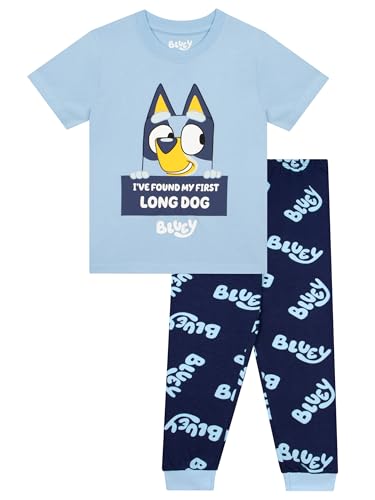 Bluey Schlafanzug | Schlafanzüge Für Jungen | Kinder Schlafanzug | Blau 92 von Bluey