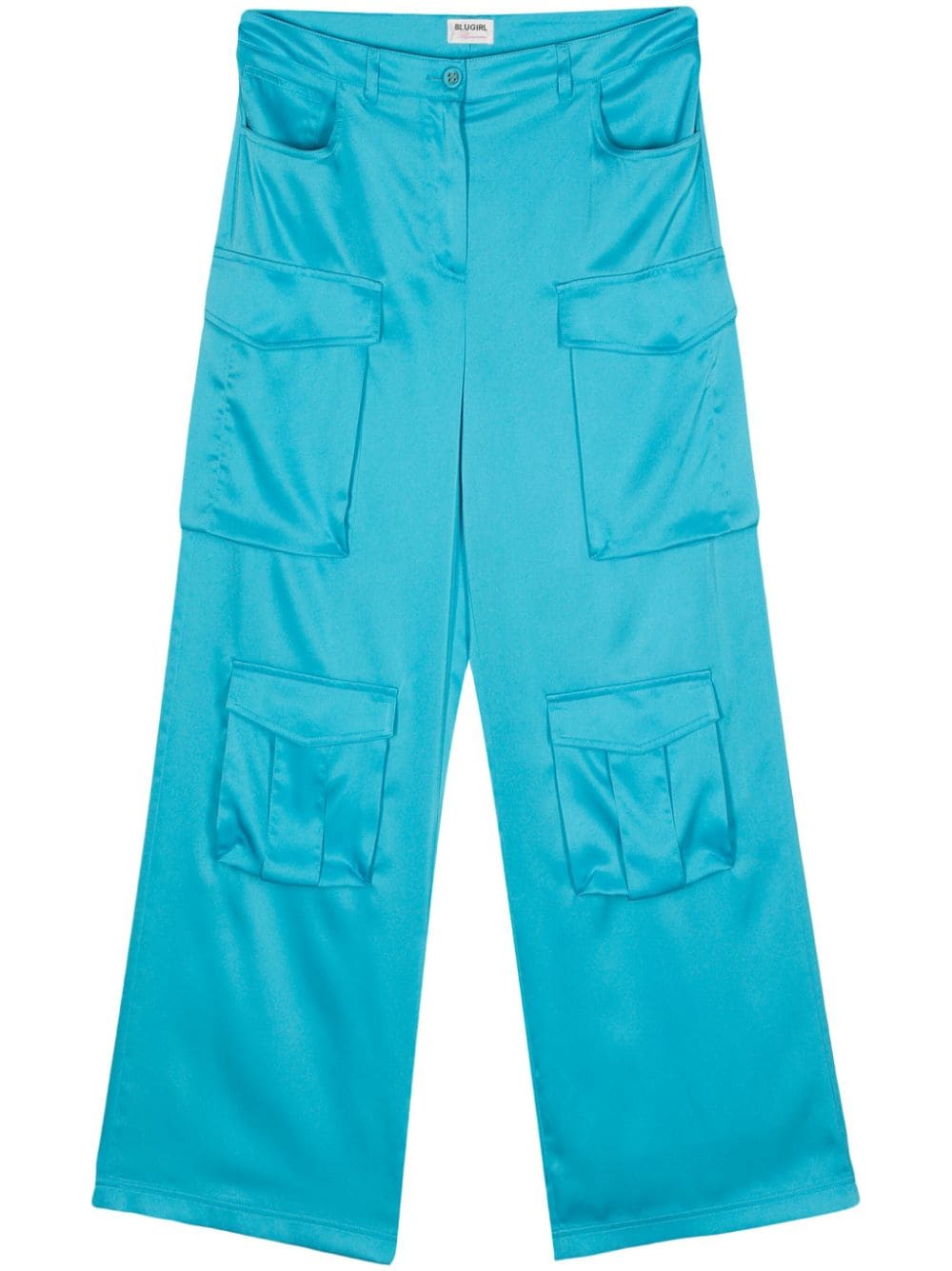 Blugirl Cargohose aus Satin - Blau von Blugirl