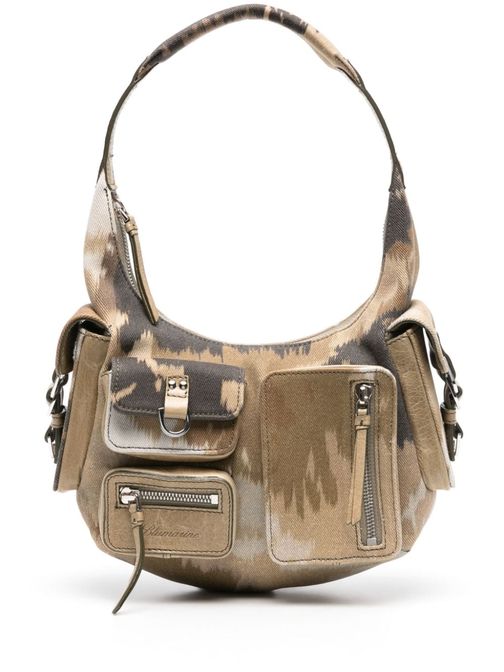 Blumarine Twill-Schultertasche - Nude von Blumarine