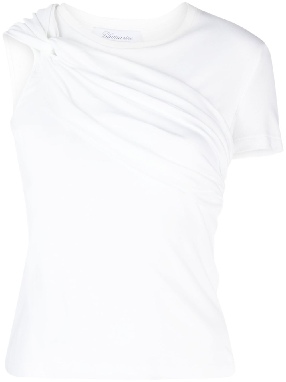 Blumarine Drapiertes T-Shirt - Weiß von Blumarine