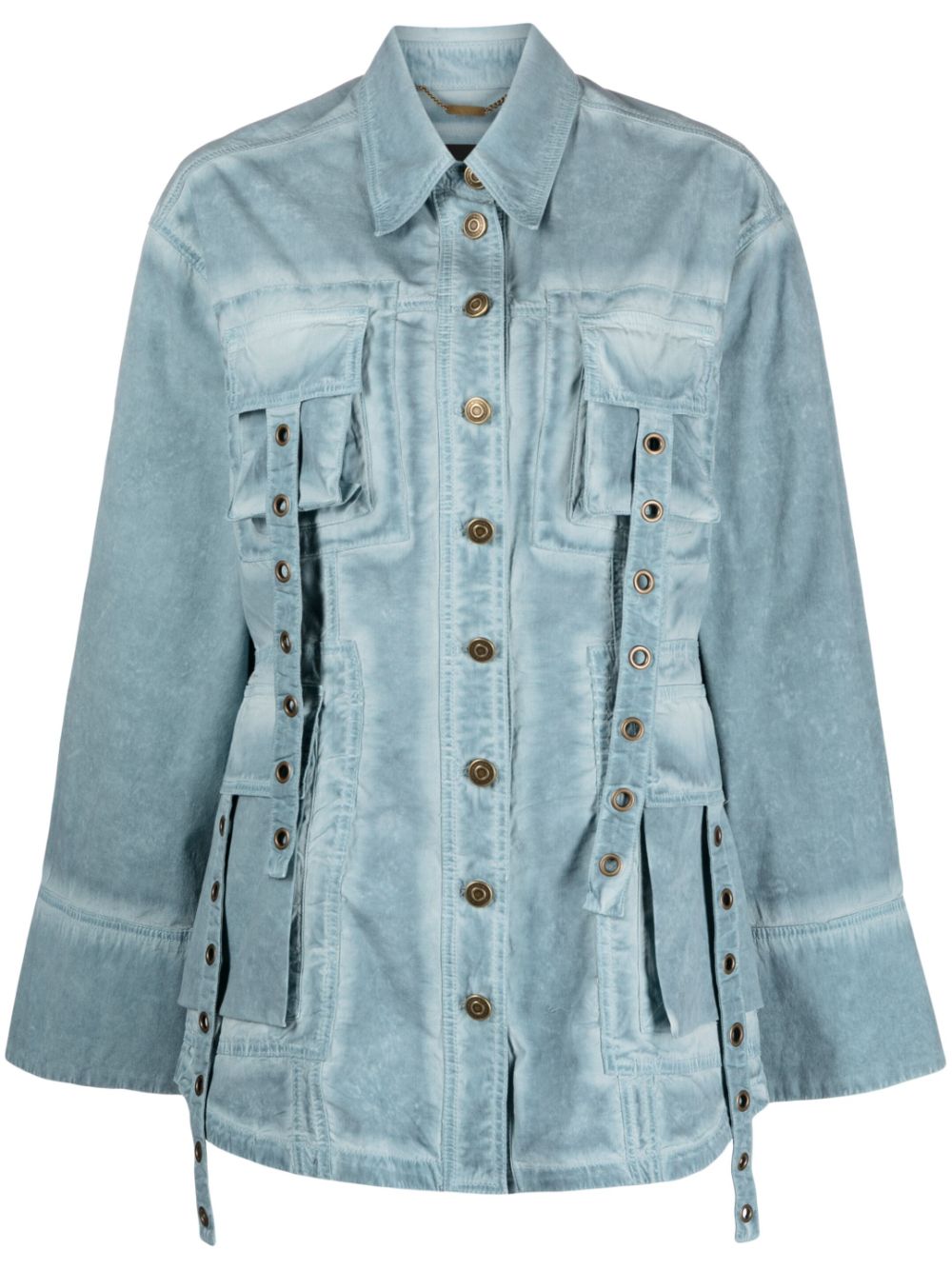 Blumarine Jacke mit Ösen - Blau von Blumarine