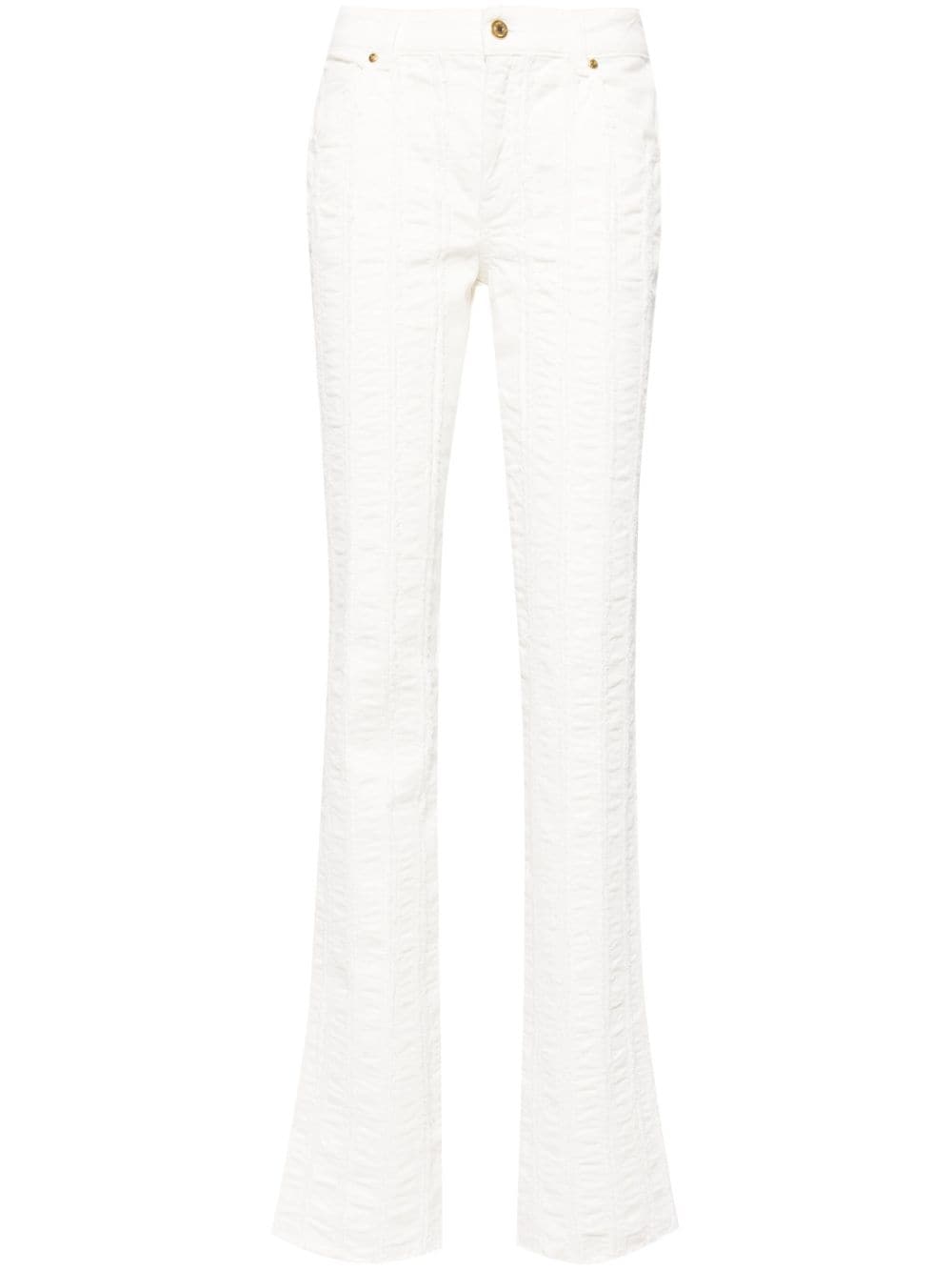 Blumarine Halbhohe Straight-Leg-Jeans - Weiß von Blumarine