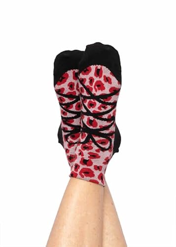 Blutsgeschwister Bunte Damen Sneaker-Socken Sensation steps snkr Bio-Baumwolle (as3, alpha, one_size, regular, regular, dancing leopard) von Blutsgeschwister