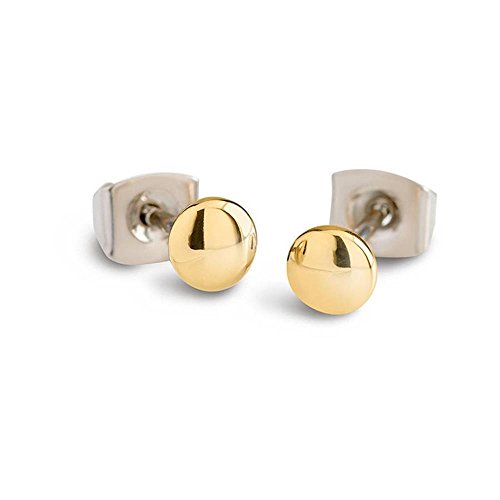 Boccia Damen Ohrstecker Gold Titan 5mm von Boccia