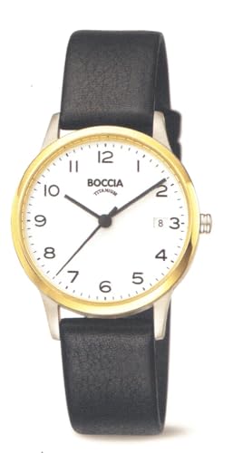 Boccia Damen Analog Quarz Uhr mit Leder Armband 3310-04 von Boccia