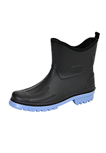 Bockstiegel Herren Jungen Gummistiefeletten Peter aus Polyvinylchorid (PVC), Farbe:schwarz/hellblau, Größe:41 EU von Bockstiegel