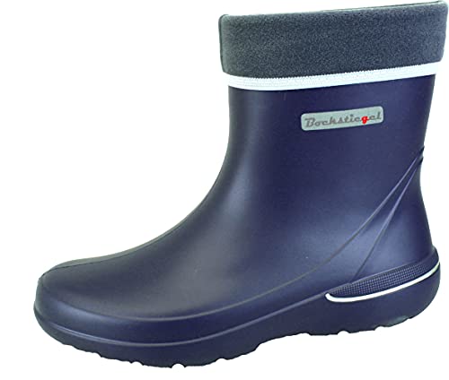 Bockstiegel Kinder Gummistiefel Finn mit Fleecefutter, dunkelblau/grau, Gr. 39 von Bockstiegel