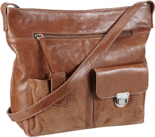 Bodenschatz Modena 4-004 MD 42, Damen Umhängetaschen, Beige (camel), 31x25x8 cm (B x H x T) von Bodenschatz