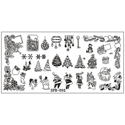 Weihnachten Muster DIY Nail Art Bild Stempel Stamping Teller Maniküre Vorlage von Bodhi200