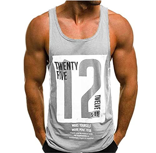 Herren Tank Top Classic Unterhemd Sommer Sport Tank Top Muskelshirt für Training Gym Fitness & Bodybuilding von BodyGo